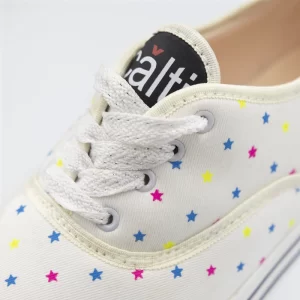 Zapatillas de Lona Blanco con Estrellas 1
