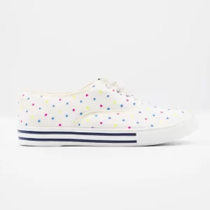 Zapatillas de Lona Blanco con Estrellas