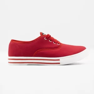 Zapatillas de Lona Rojo