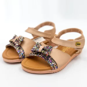 sandalias con liston escarchado beige 1