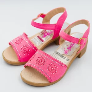 sandalias de verano con taco rosado 1